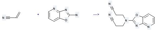 Oxazolo[4,5-b]pyridin-2-amine can be used to produce 2-Di-(2-cyanoethyl)-aminooxazolo[4,5-b]pyridin by heating